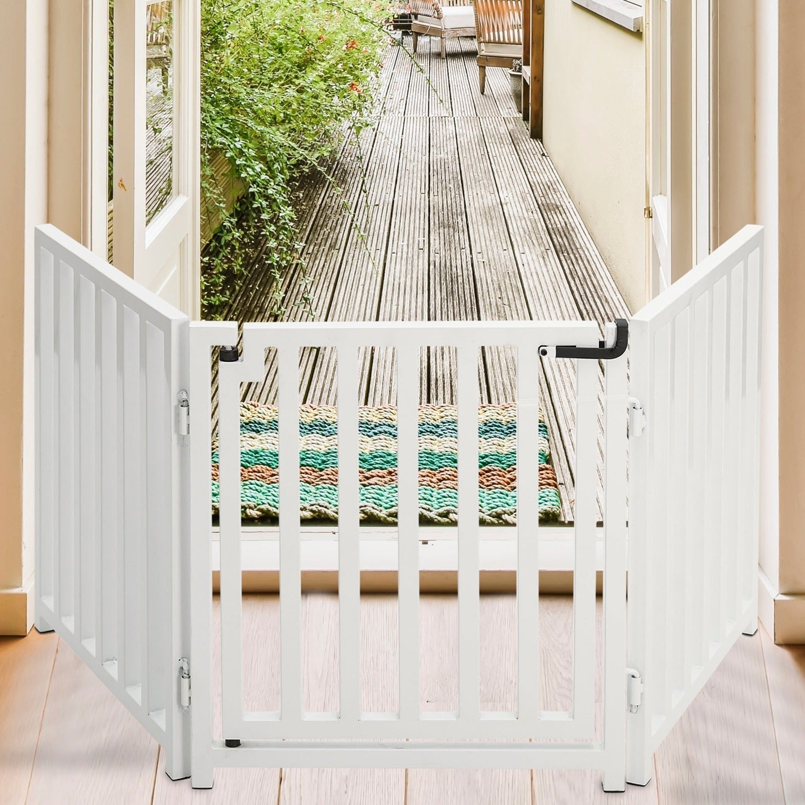 Dog gates for small dogs best sale