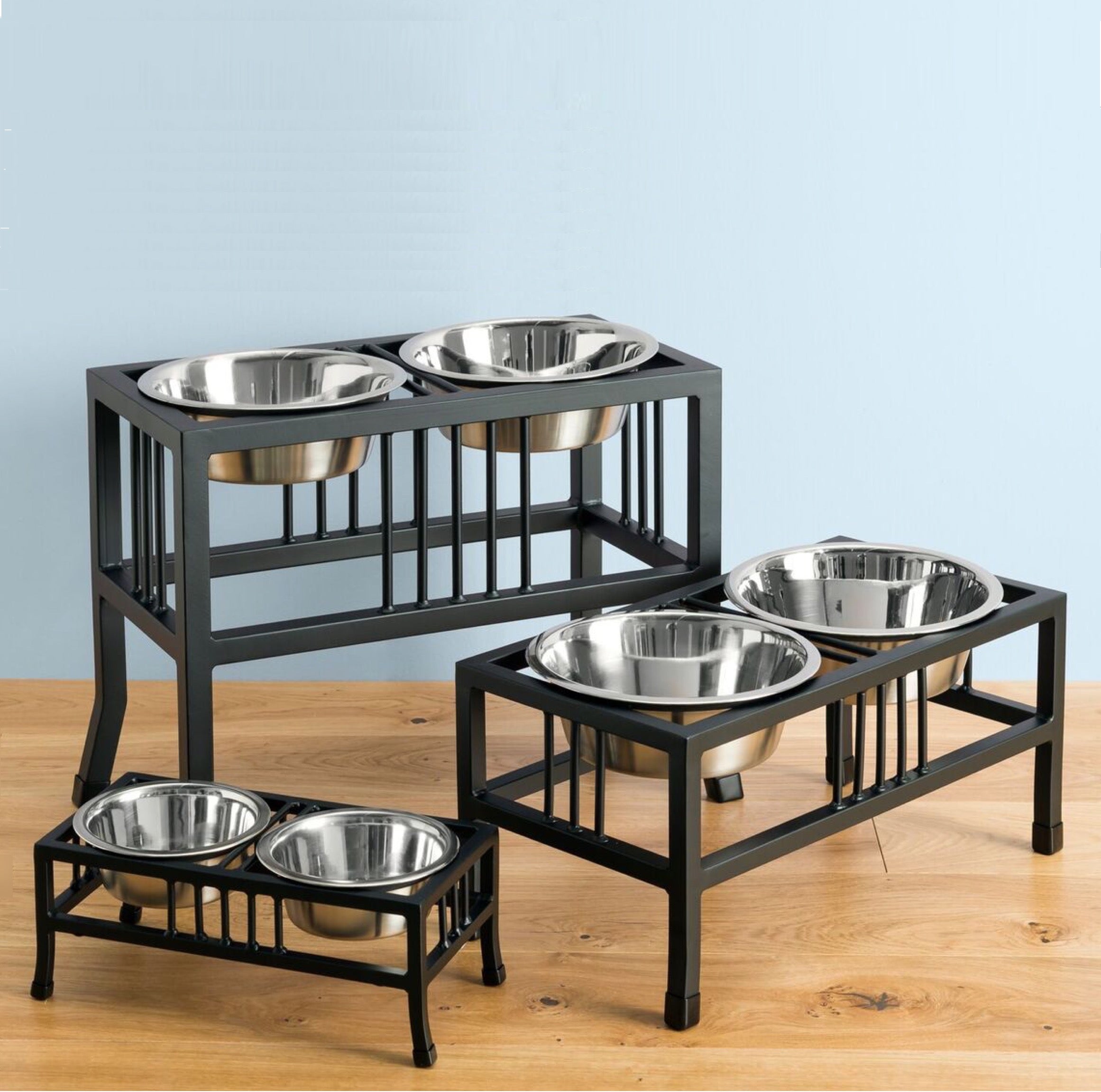 Modern Elevated Double 2 Dog Bowl Stand Small XL Dog Stylish Raised modern-elevated-double-2-dog-bowl-stand-small-xl-dog-stylish-raised