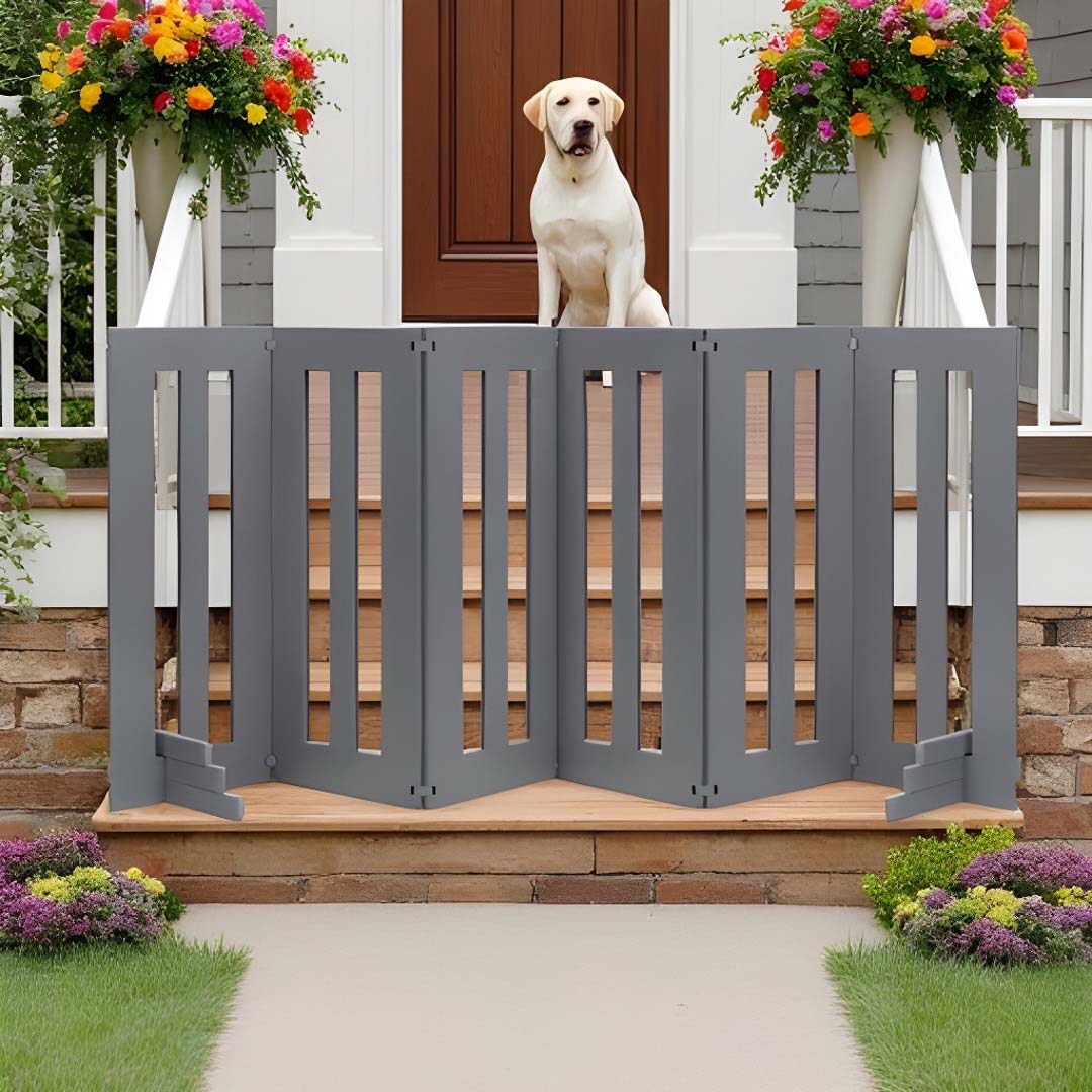 Waterproof Outdoor Freestanding Dog Gate, 24