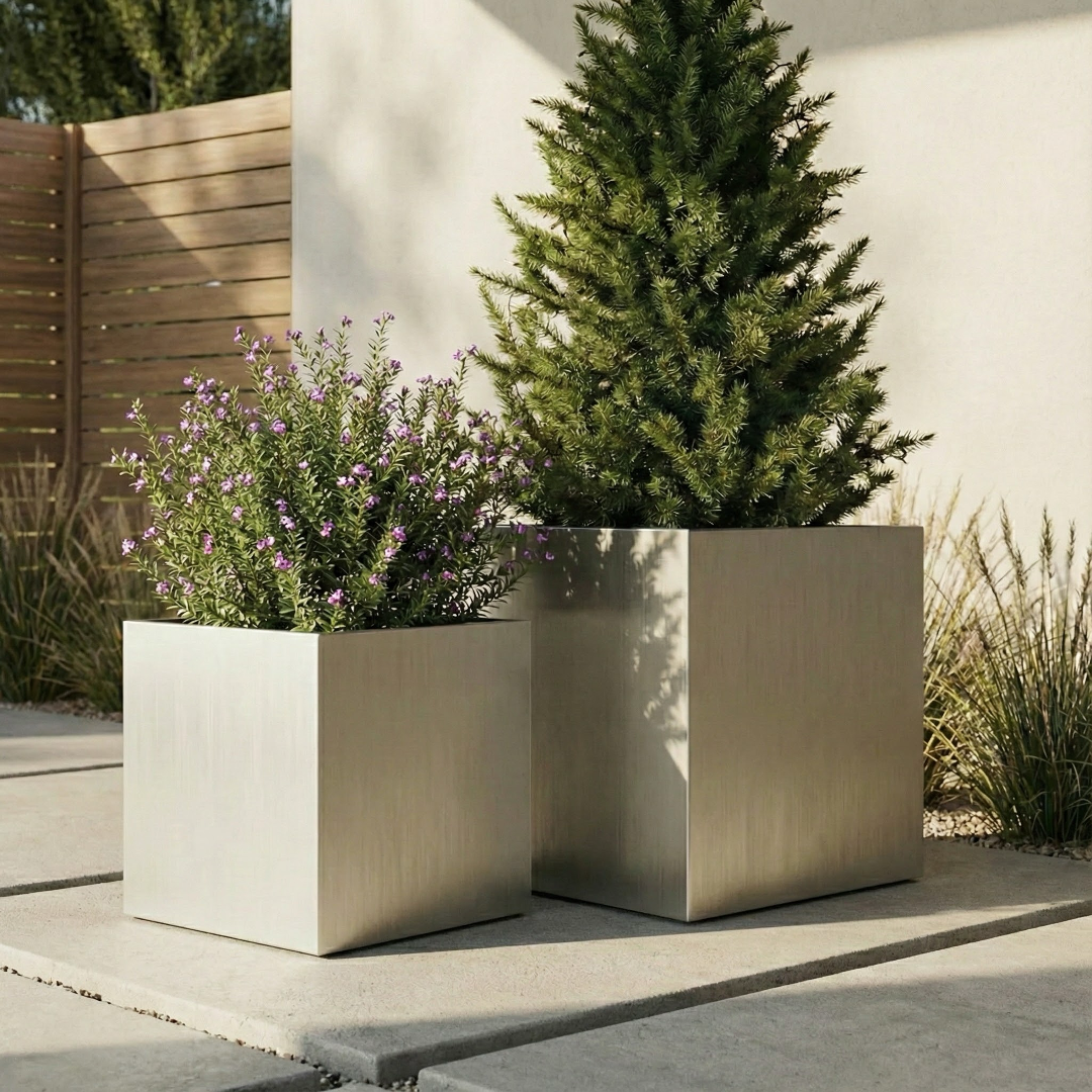 big box planters NMN Designs Madeira Aluminum Planter Box Size: 16
