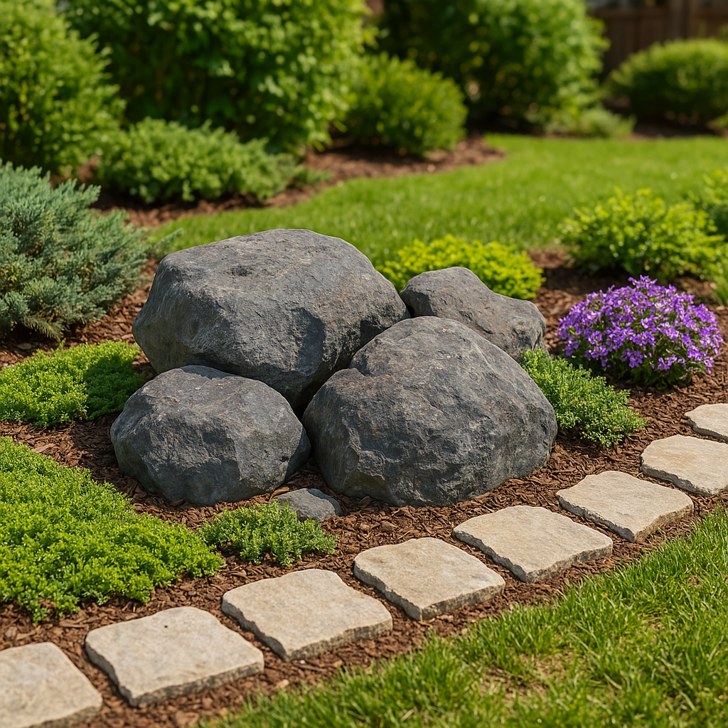 Graybear Faux Rock Set - Realistic, Artificial Landscape Boulders, Heavy  Duty Fiberglass (4 pc / 7 pc Set), image size:1024x1024