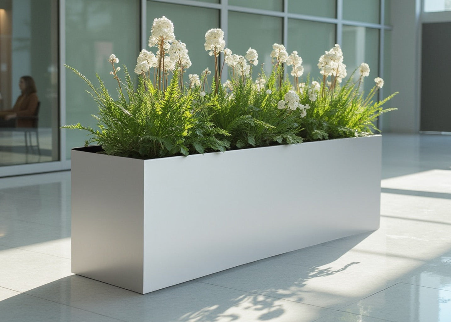 Large Rectangular Planter Boxes. Indoor, Outdoor Rectangle Plant Pots ...