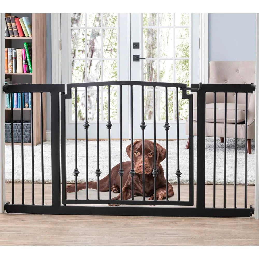 Heavy Duty 80" Wide Pet Gate, Large Dog Gate w / Door - Indoor ...