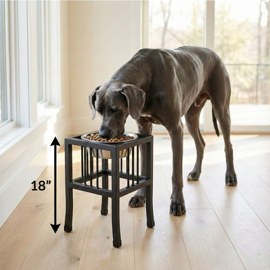 adjustable swing dog bowl stand Tall Baron Heavy Duty Raised Dog Bowl