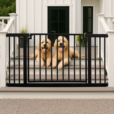 View of Strong Outdoor Dog Gate For Deck, Porch, Patio. Pet Gate Outside ...