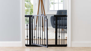 Emperor Rings Pressure Mounted Dog Gate with Swinging Walk Through Door NMN Designs