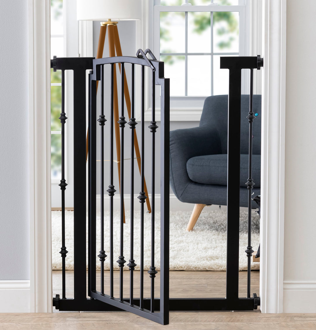 Emperor Rings. 42" Extra Tall Large Dog Gate w/ Door. 28" - 60