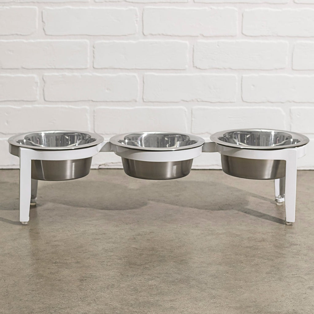Moderna Skybar Raised Dog Bowl Stand, White, 3 Sizes – Dolor Sarcinas