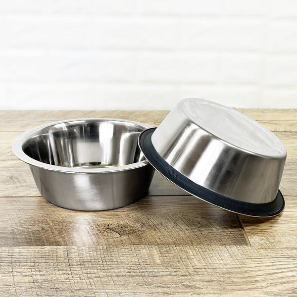 Slate Modern 3 Dog Bowl Elevated Stainless Steel Stand (Med - Large Dog 9