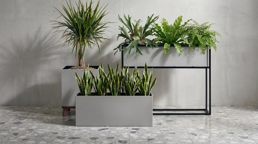 Madeira Rectangle Planter with Base