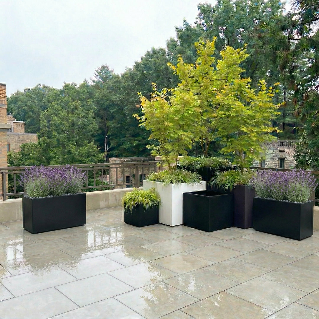 ネイバーフッドSRL . SQUARE-4 / W-CUBE & CE-POT Seeley Cube Block Planter - Fiberglass Square, 14
