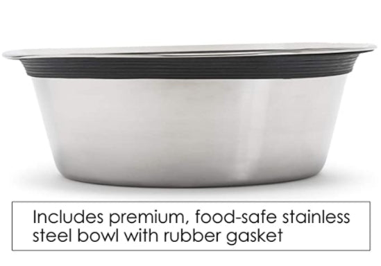 Baron Double Raised Dog Bowl - Large/Mocha