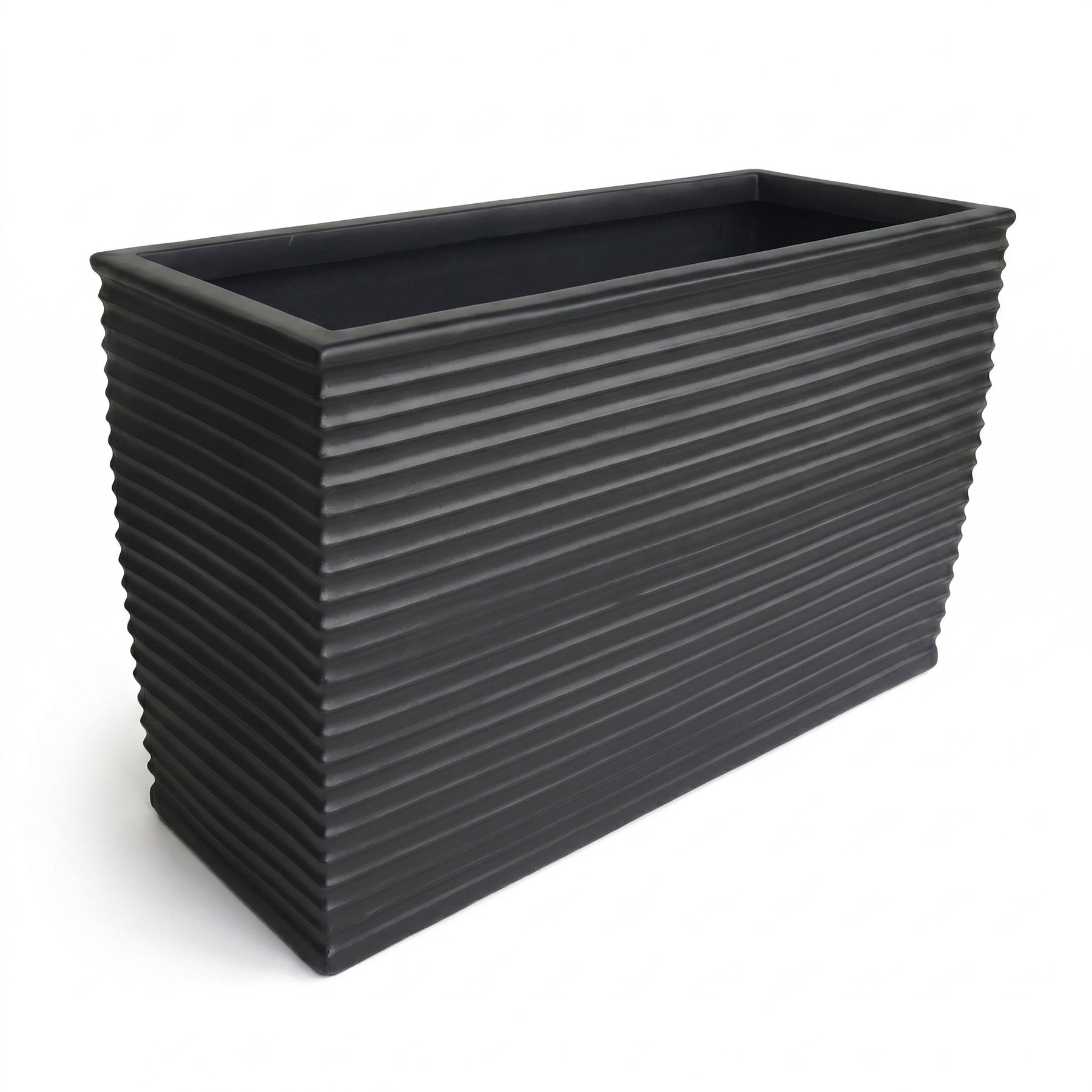 rectangle planter box plastic Winona Fiberglass Span Planter Box - Large Outdoor Retangular. 30" L x 12" W x 17" Tall