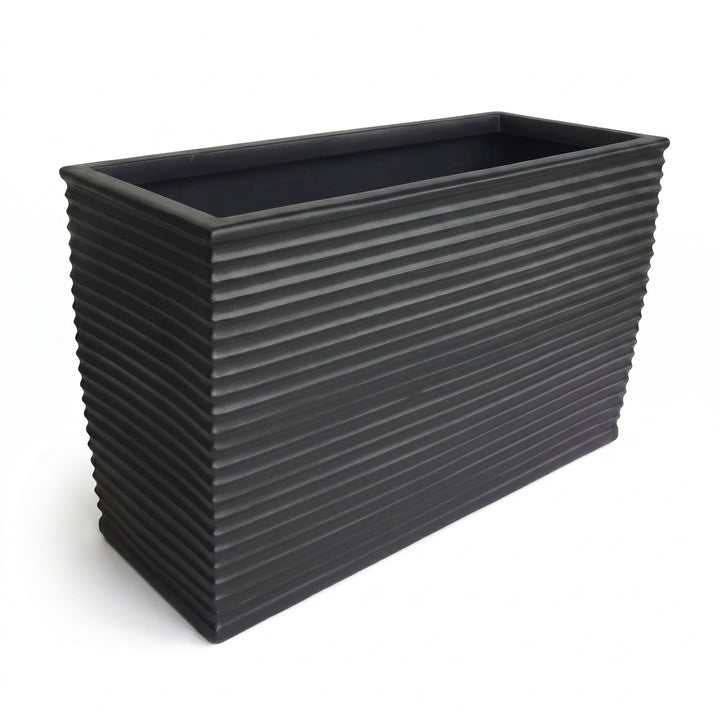 large rectangle plastic planter Winona Fiberglass Span Planter Box - Large Outdoor Retangular. 30" L x 12" W x 17" Tall