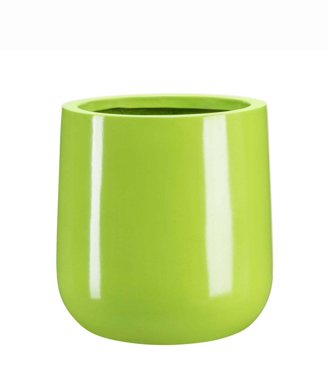 Ainslie Planter. Modern Glossy Round Fiberglass Plant Pot. Small 9", 12",  16" Large. Indoor, Outdoor Plants, Small Trees. With Drainage | NMN Designs