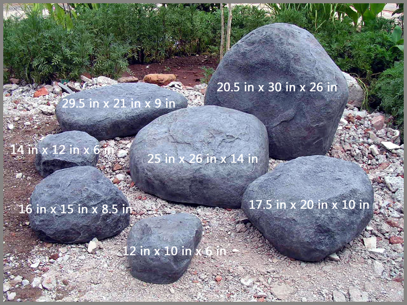 Fake Rocks 16 Inches Graybear Faux Rock Set, Artificial Landscape Boulder, Artificial Rock ...
