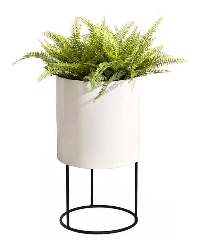 plant pot on stand indoor Knox Cylinder Planter with Stand