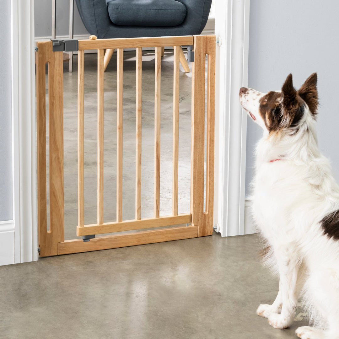 Adjustable Wood Baby Gate - Pressure-Mounted For Doorways & Hallways, Safety For Toddlers & Pets