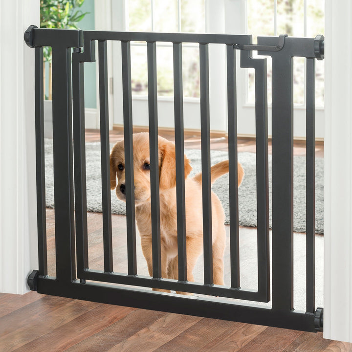 Libro Outdoor Dog Gate for Deck w Door. 28 60 Wide. Strong Pressure Mounted Walk Thru Pet Gate Best for Deck Stairs Porch Patio NMN Designs