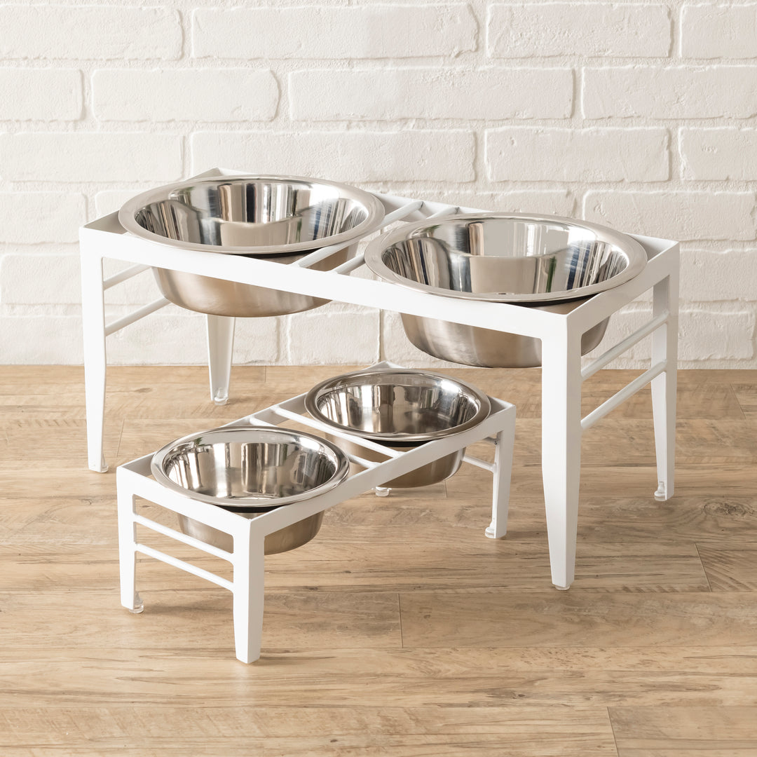 3 bowl elevated dog feeder Three Bowl Elevated Feeder Stand For Large Dogs