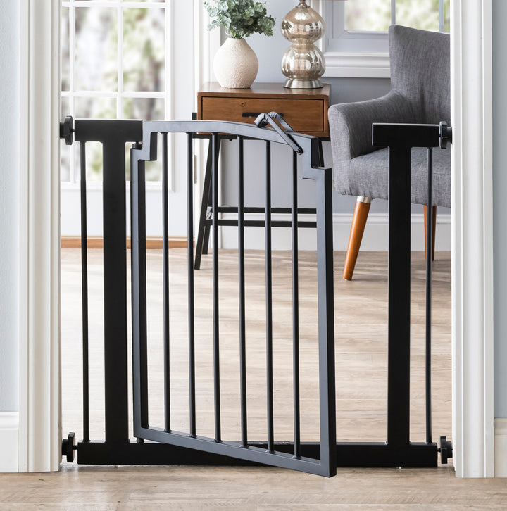 Metal dog gate with door best sale